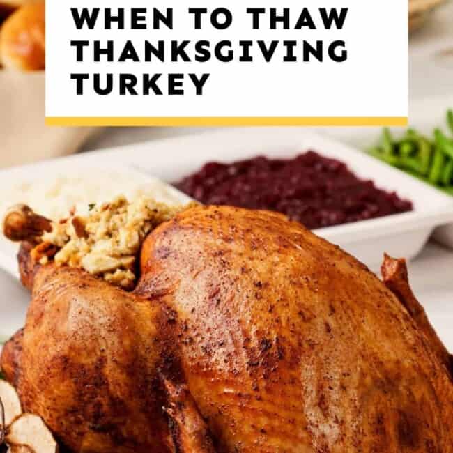 when to thaw thanksgiving turkey