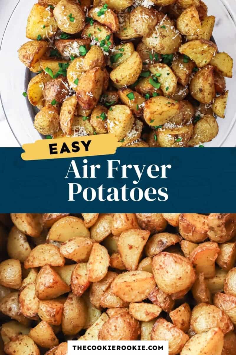 air fryer potatoes pinterest collage