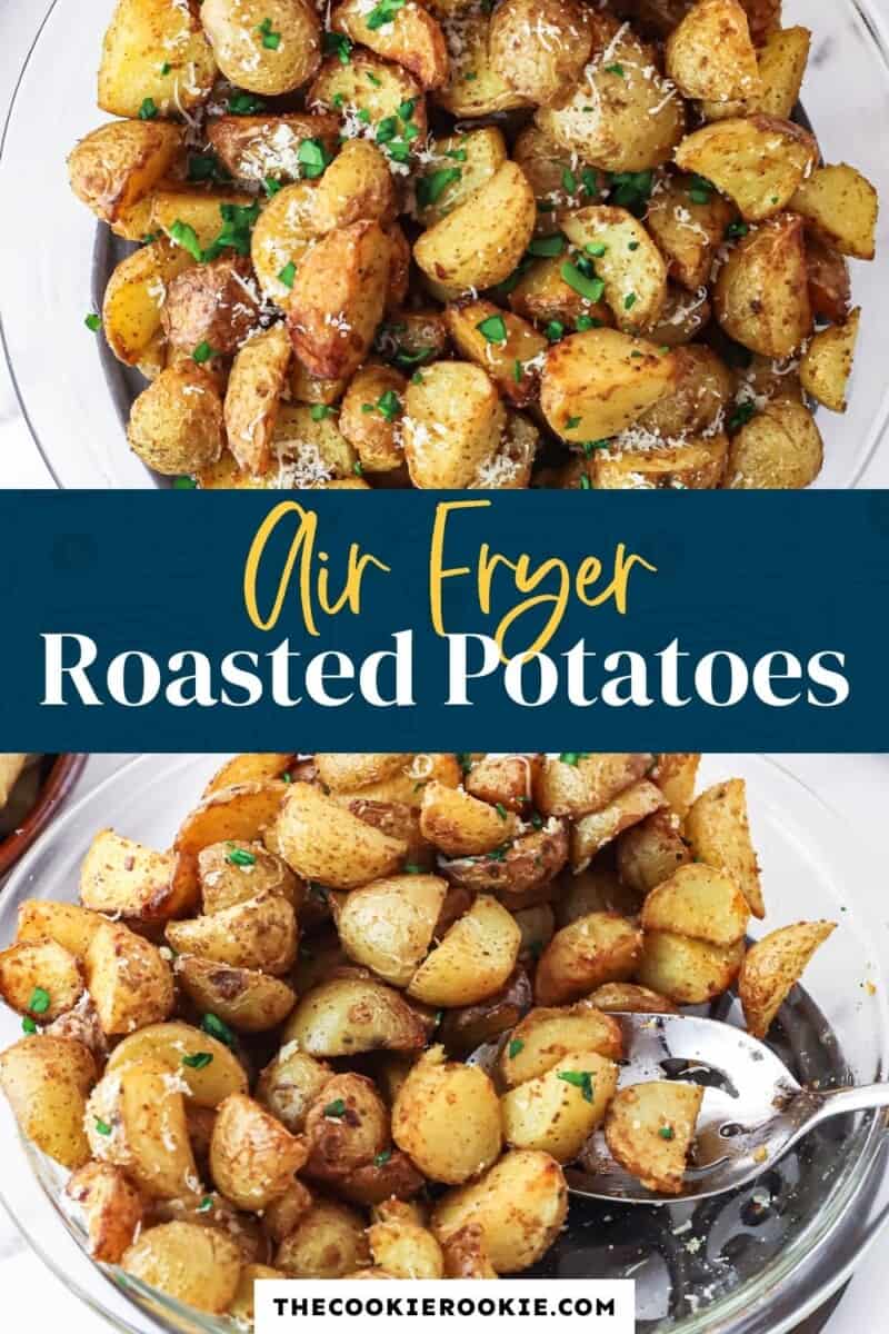 air fryer potatoes pinterest collage