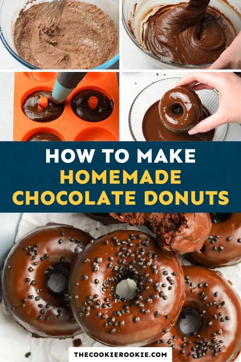 chocolate donuts pinterest collage