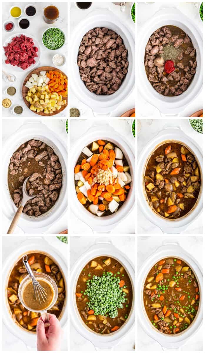 step by step photos of making crockpot beef stew