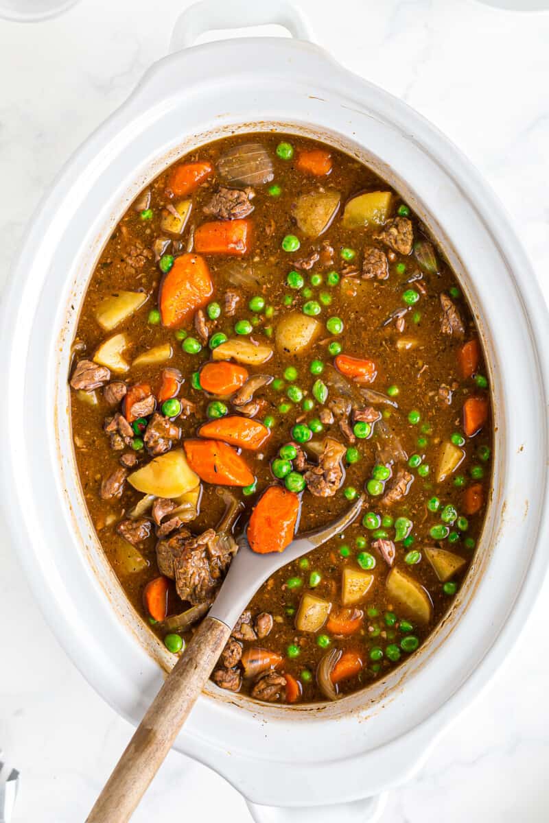 crockpot beef stew in slow cooker