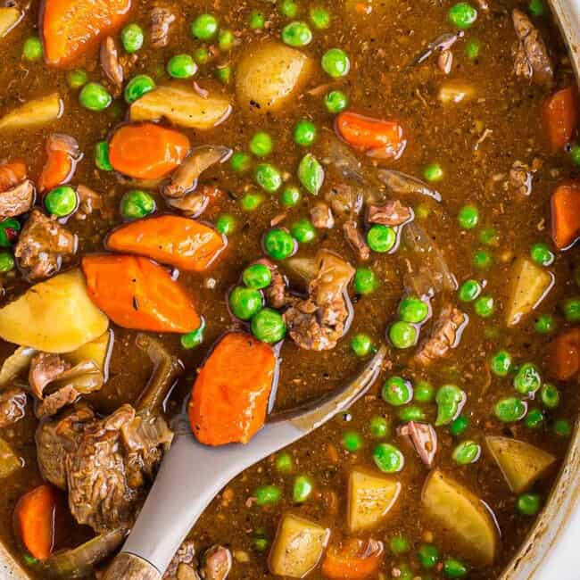 crockpot beef stew in slow cooker
