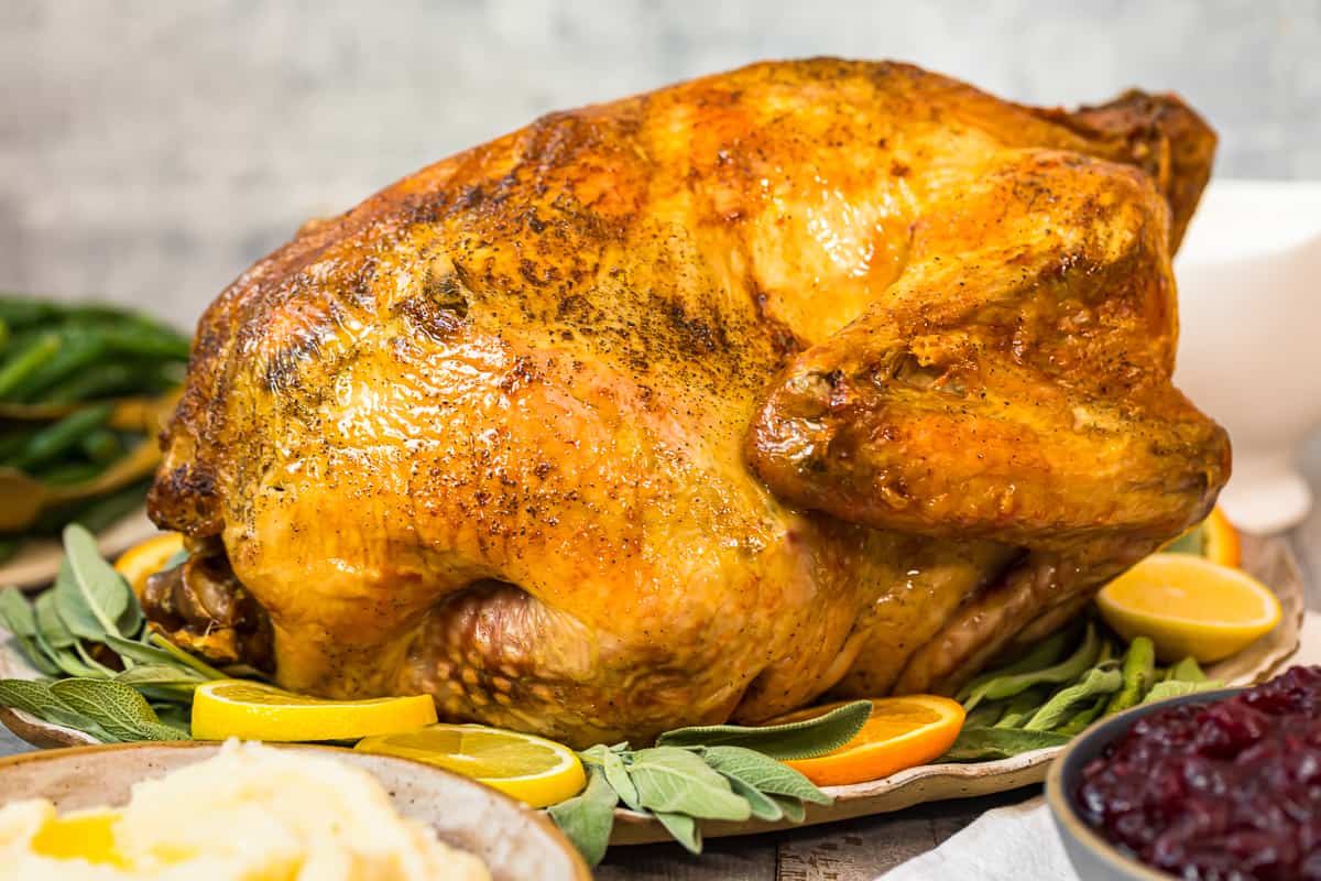 thanksgiving turkey on platter