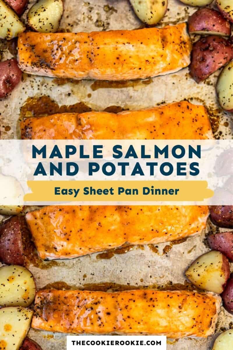 maple glazed salmon pinterest collage