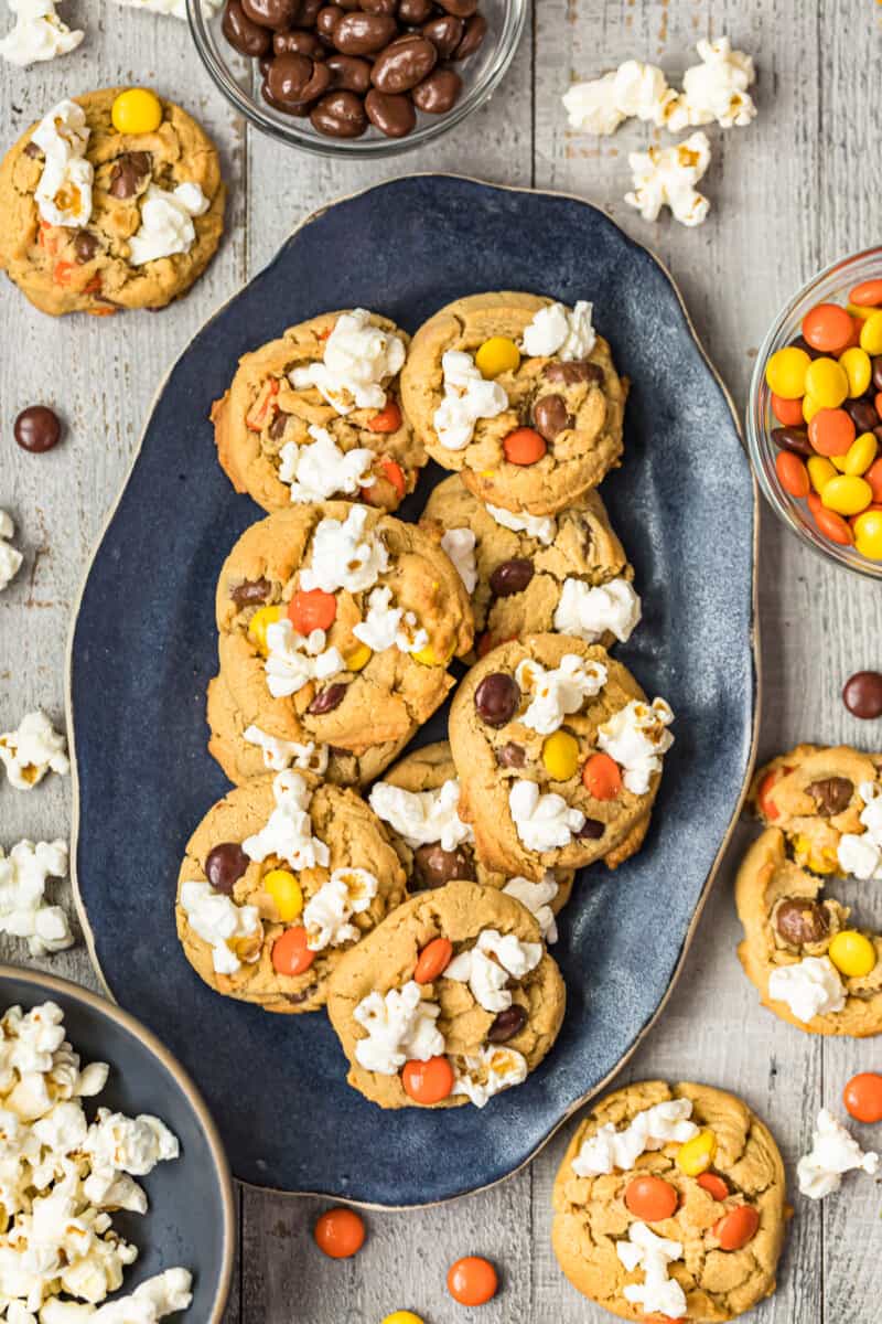 movie night cookies on platter