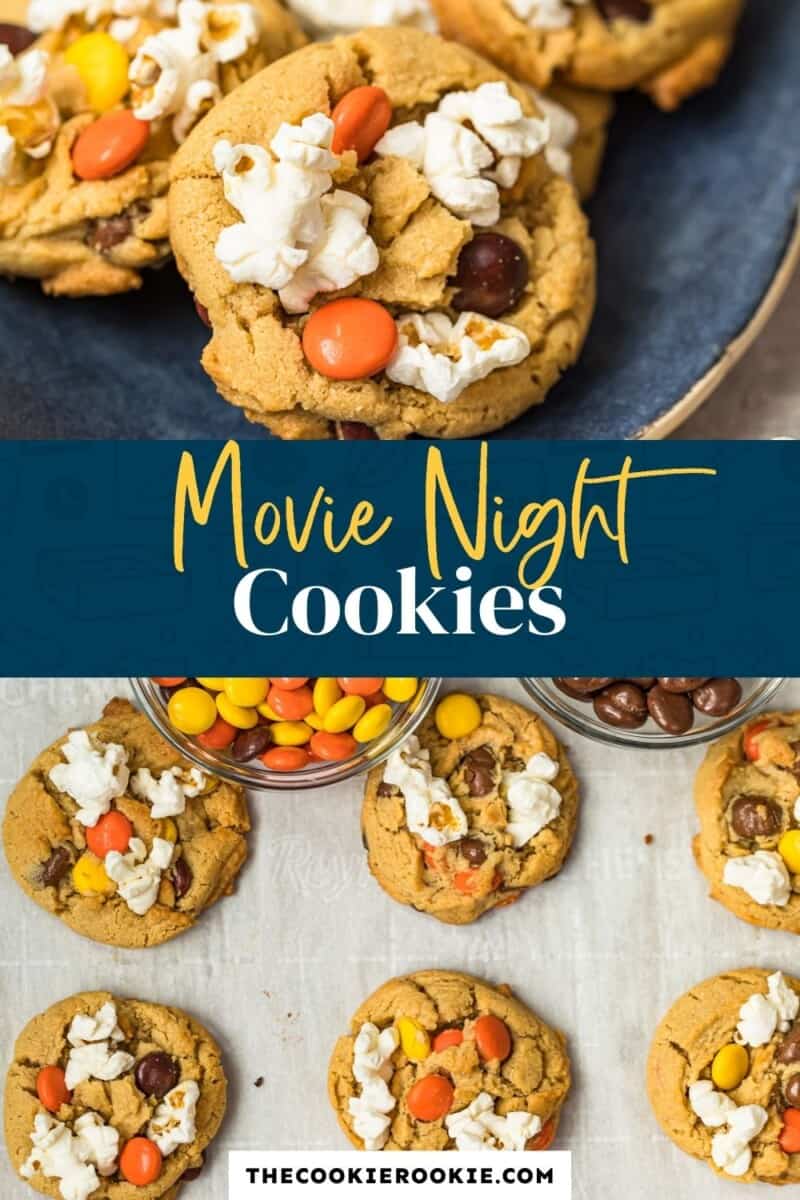 movie night cookies pinterest collage