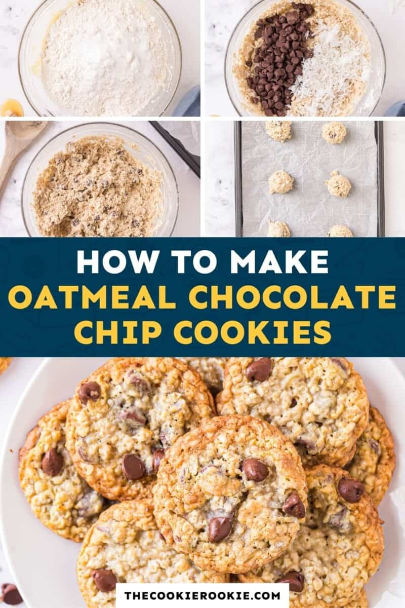 honey oatmeal chocolate chip cookies pinterest