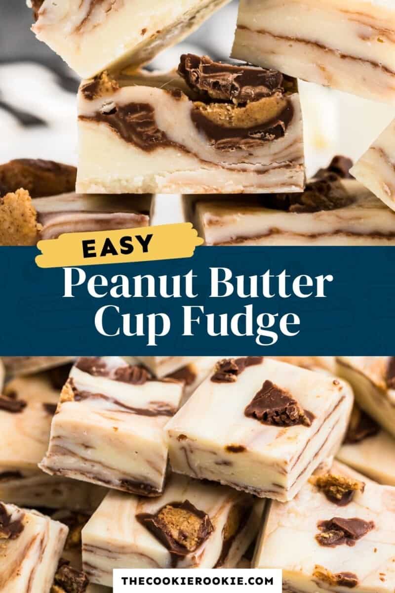 peanut butter cup fudge pinterest collage