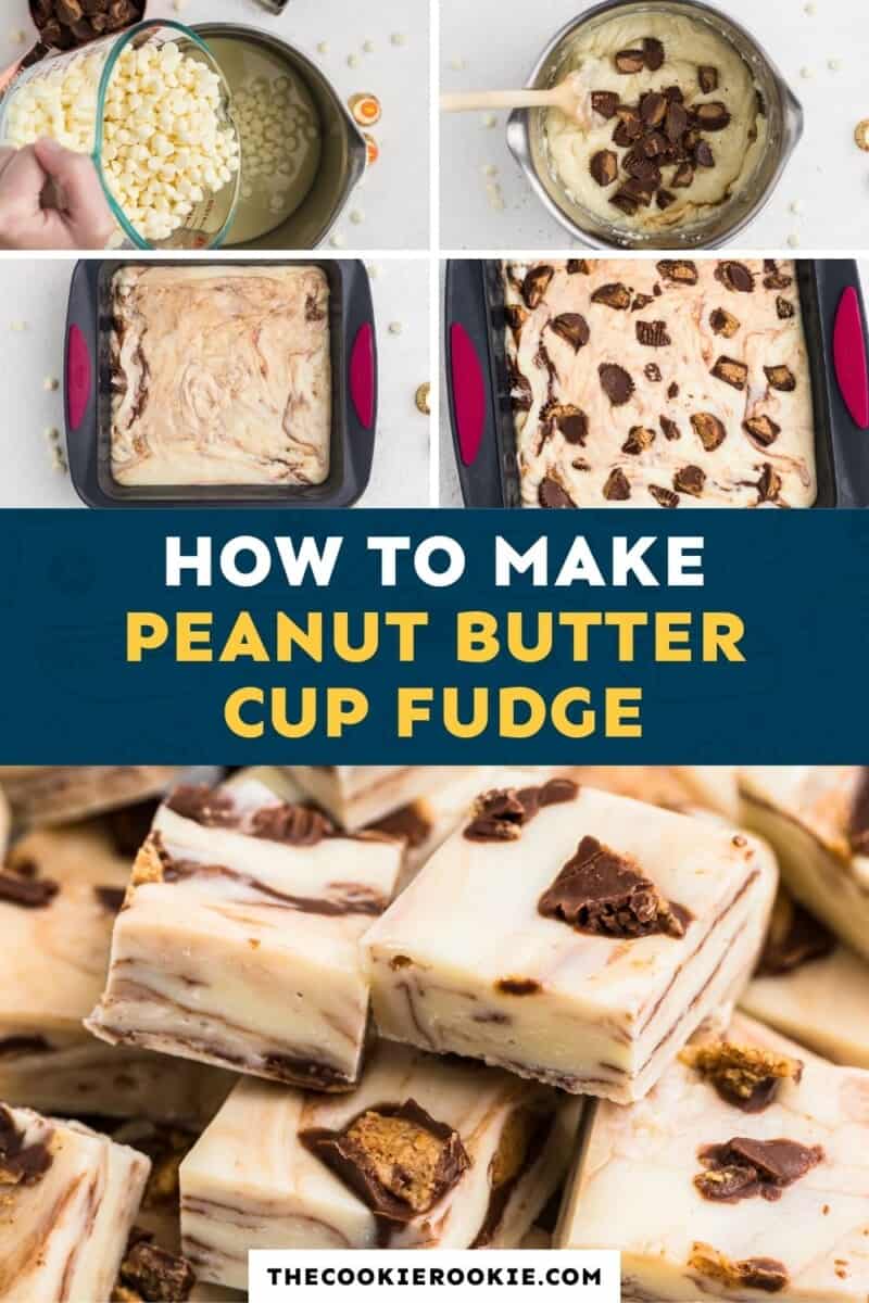 peanut butter cup fudge pinterest collage