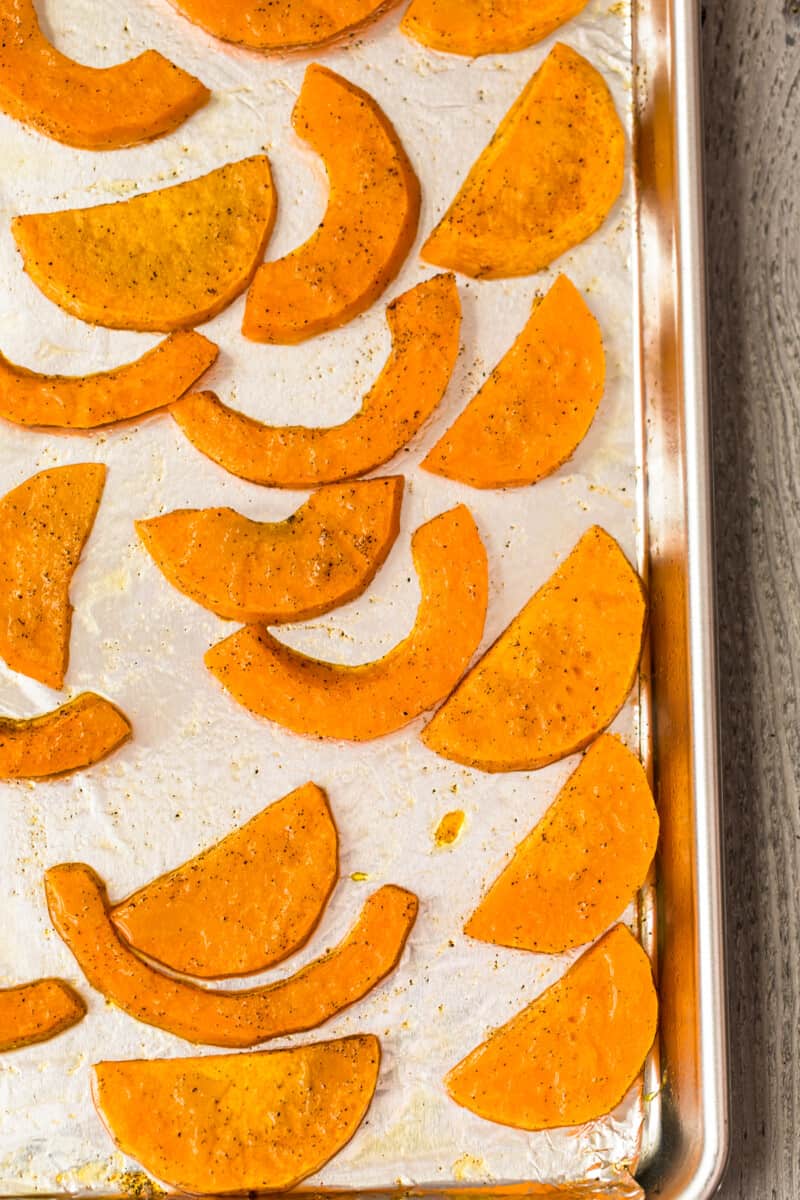 butternut squash roasted on sheet pan