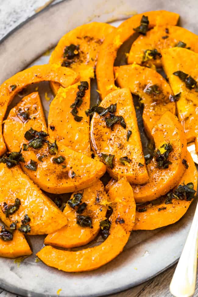 Roasted Butternut Squash with Browned Butter & Sage Recipe - The Cookie ...