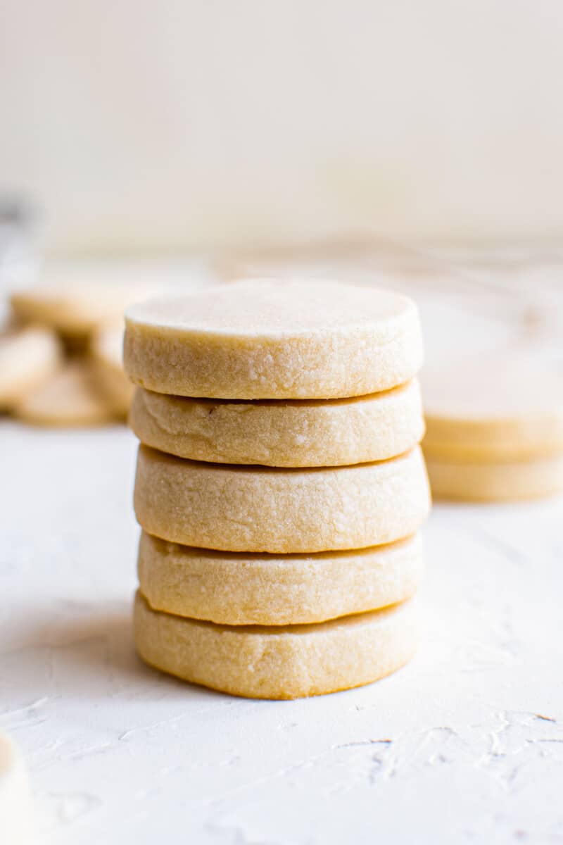 stacked shortbread cookies