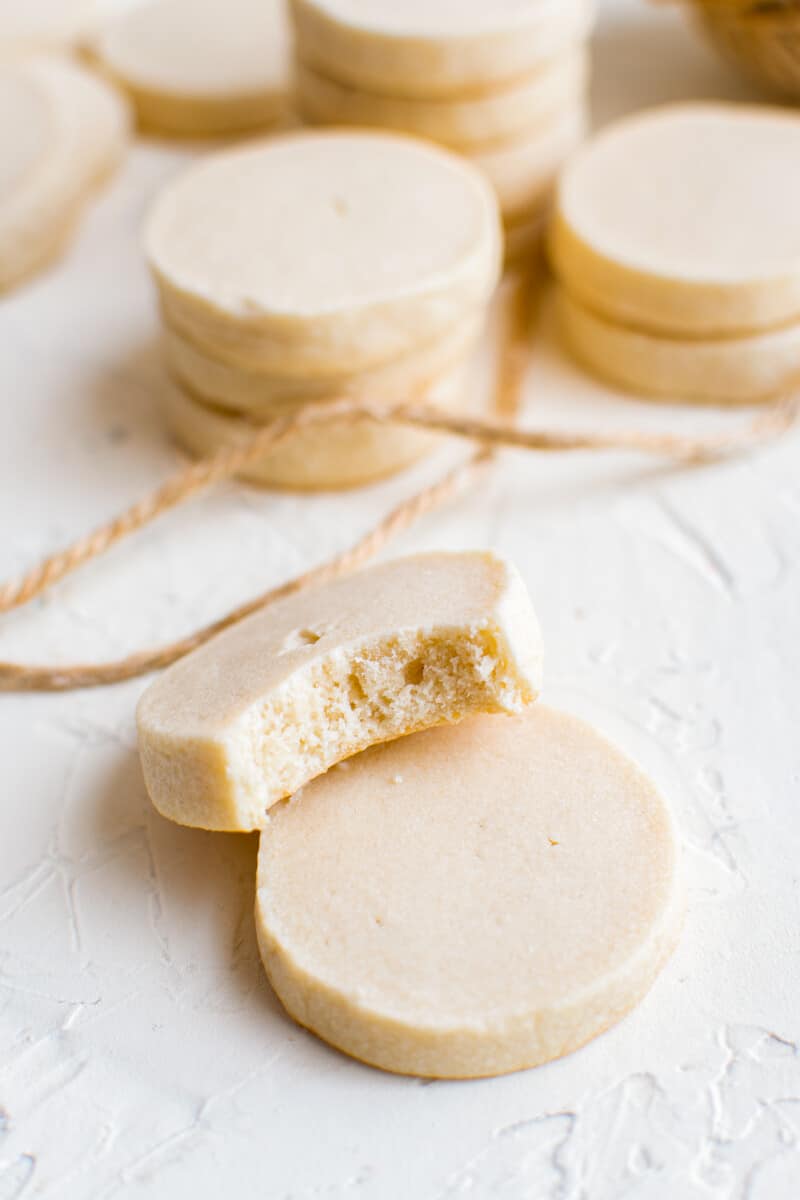 inside of shortbread cookie