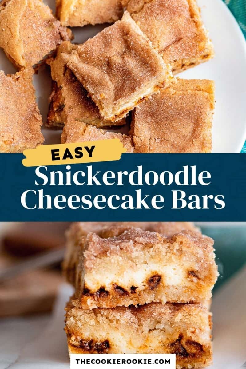 snickerdoodle cheesecake bars pinterest collage