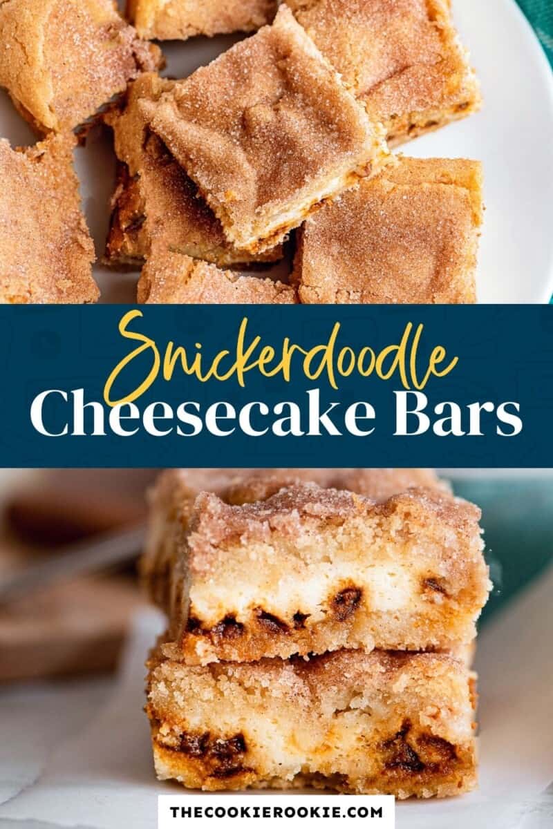 snickerdoodle cheesecake bars pinterest collage