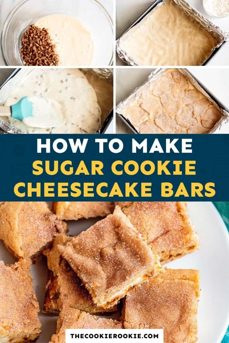 snickerdoodle cheesecake bars pinterest collage