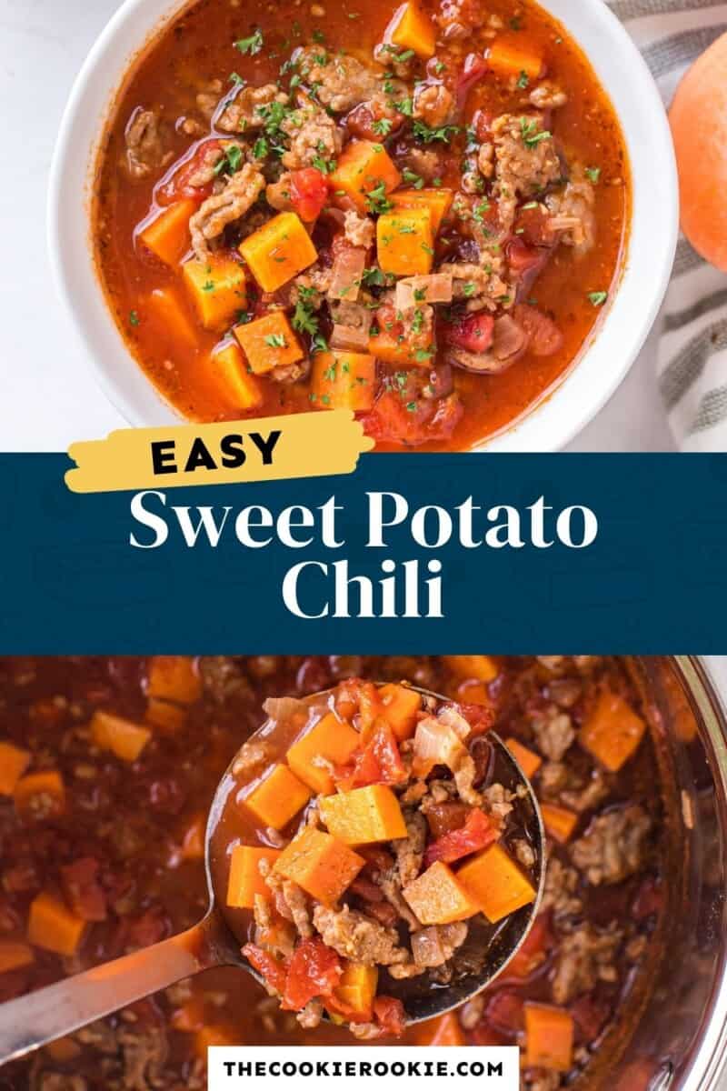 sweet potato chili pinterest collage