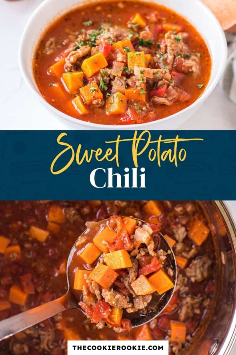 sweet potato chili pinterest collage