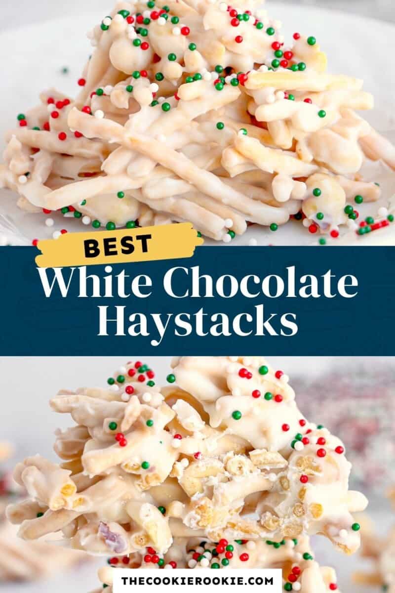 christmas crockpot white chocolate haystacks pinterest collage