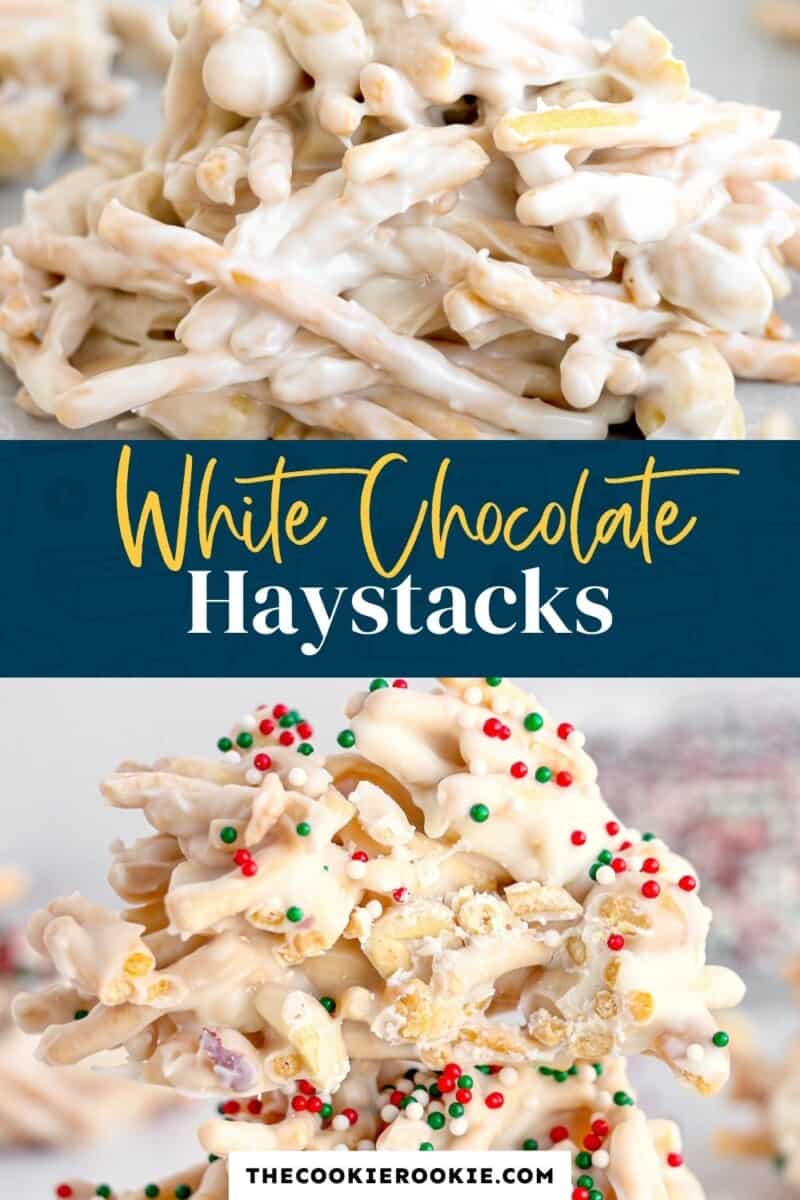 christmas crockpot white chocolate haystacks pinterest collage