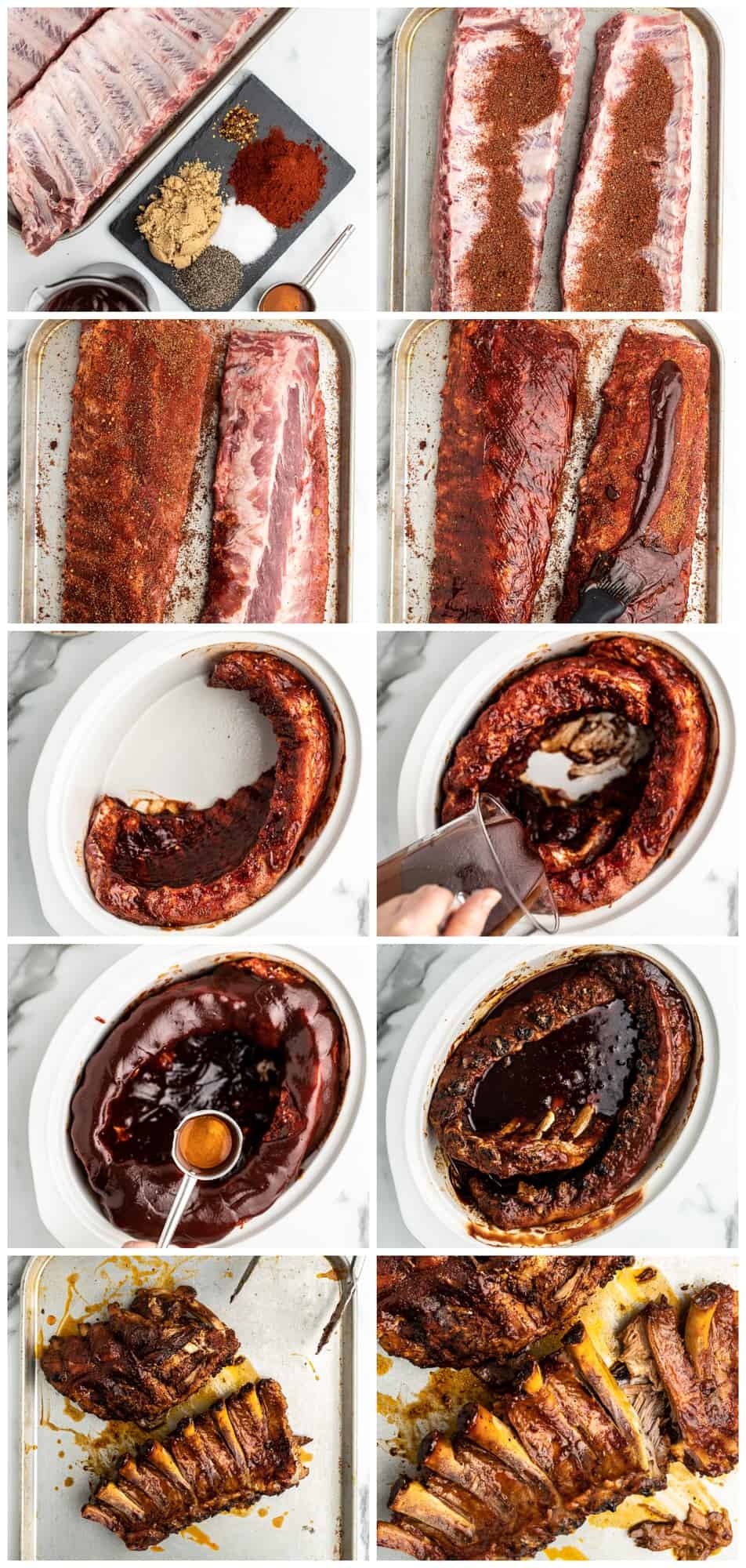  crockpot Ribs Schritt für Schritt Prozessaufnahmen