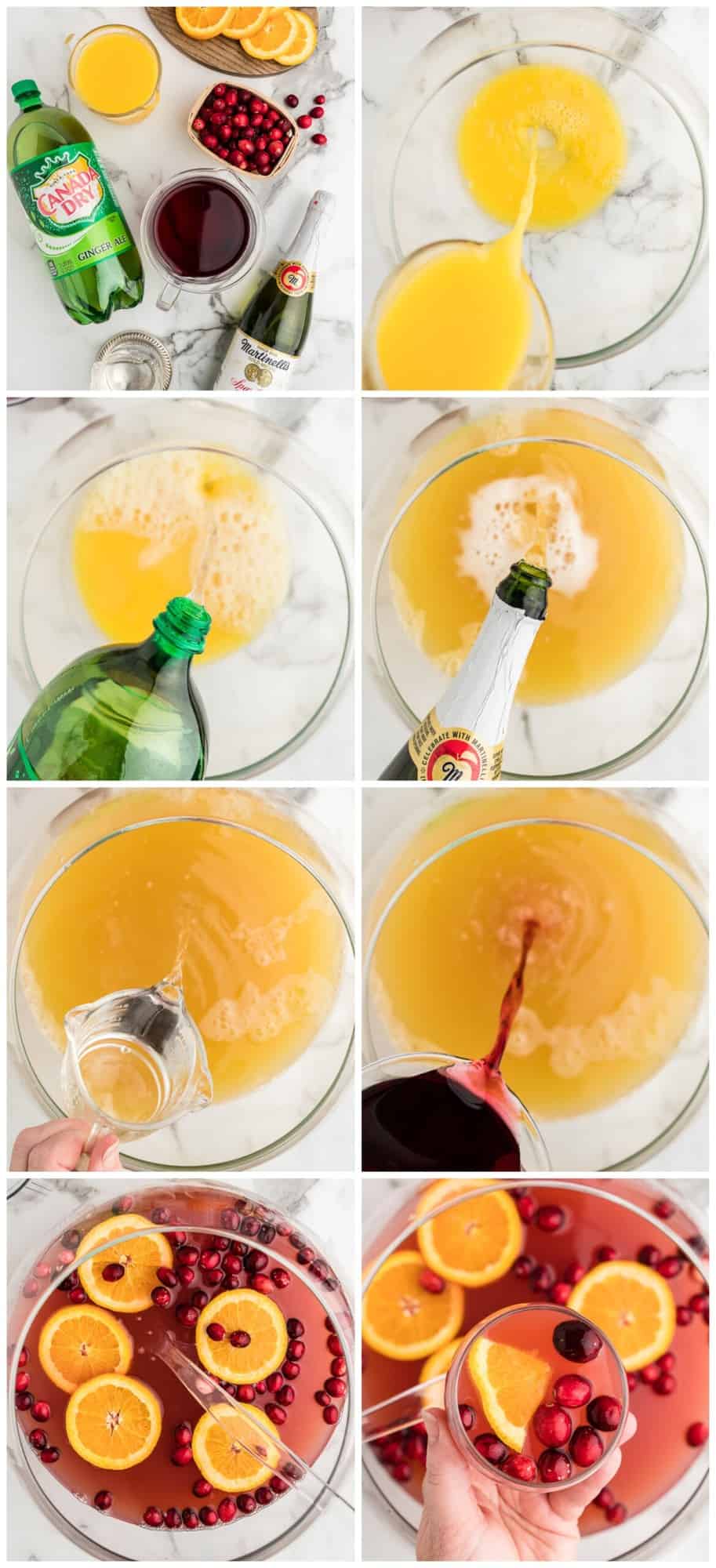 holiday punch step by step process shots