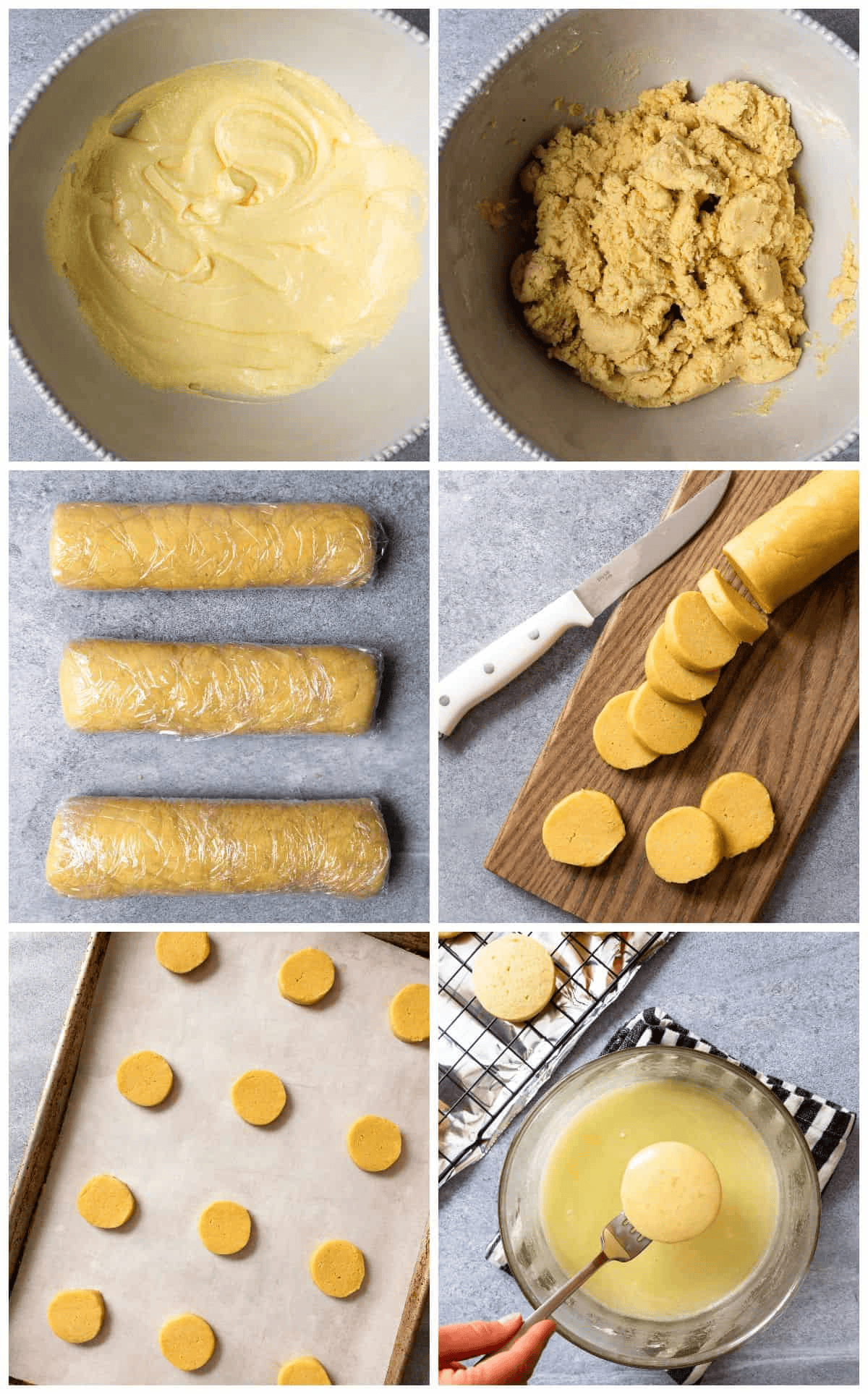 Grid of how to make Italian anise cookies. - 7