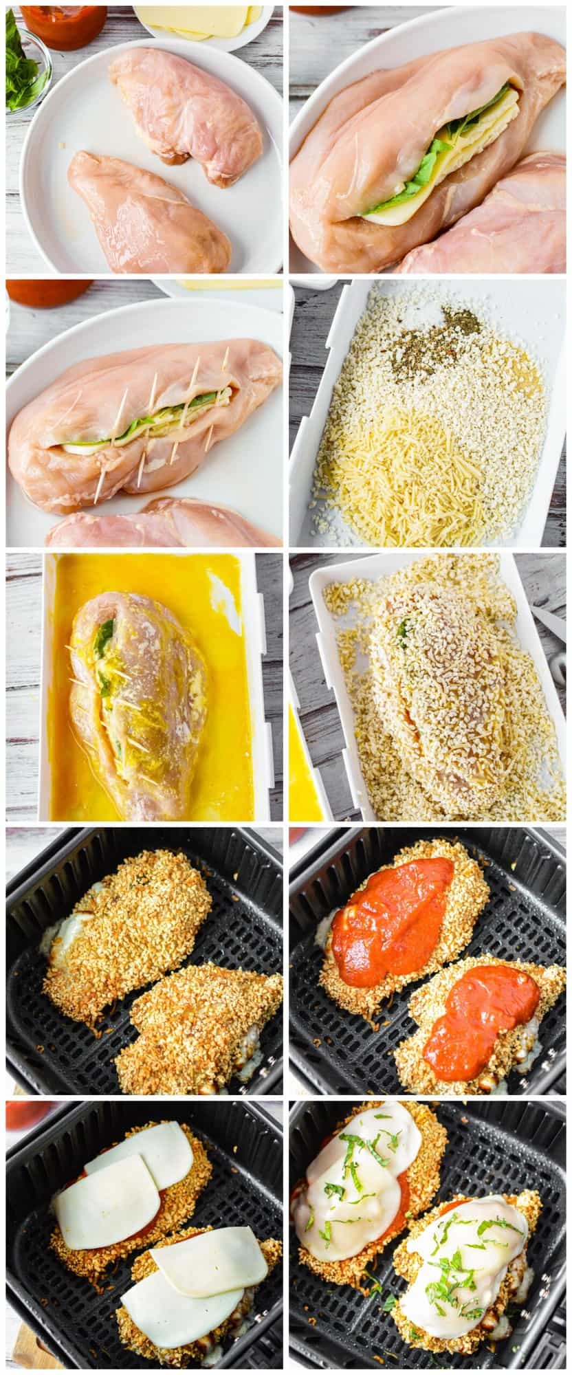 how to make air fryer chicken parmesan