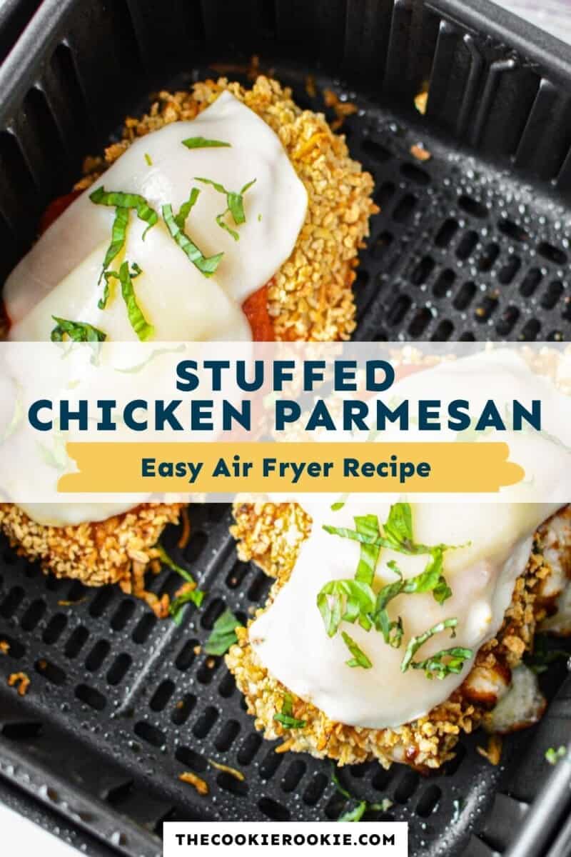 air fryer chicken parmesan pinterest collage