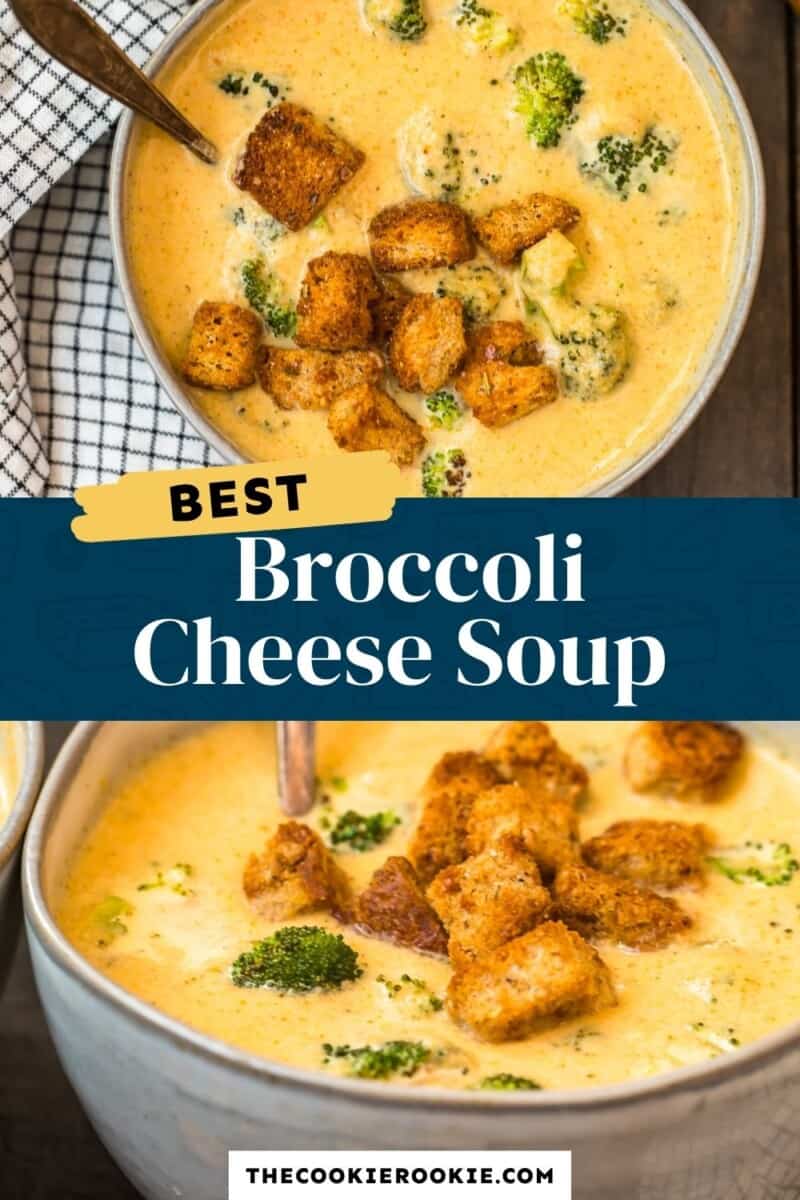 broccoli cheese soup pinterest collage