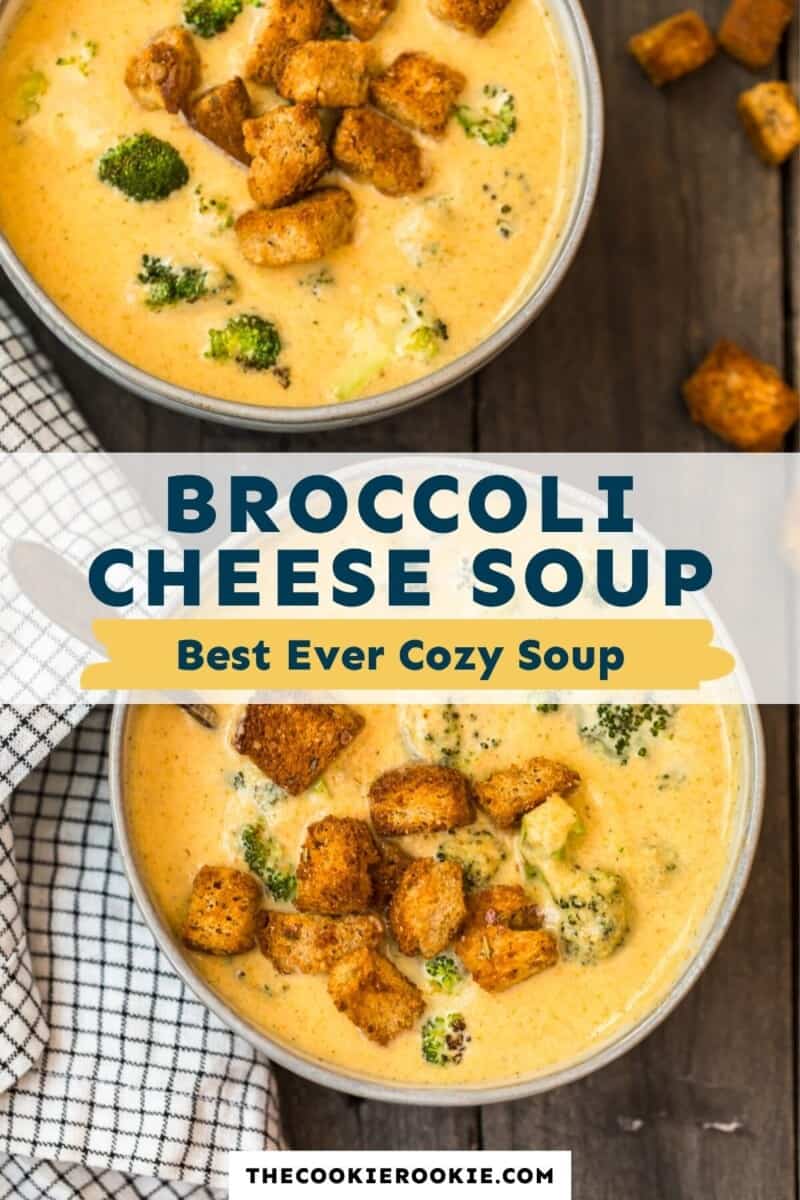 broccoli cheese soup pinterest collage