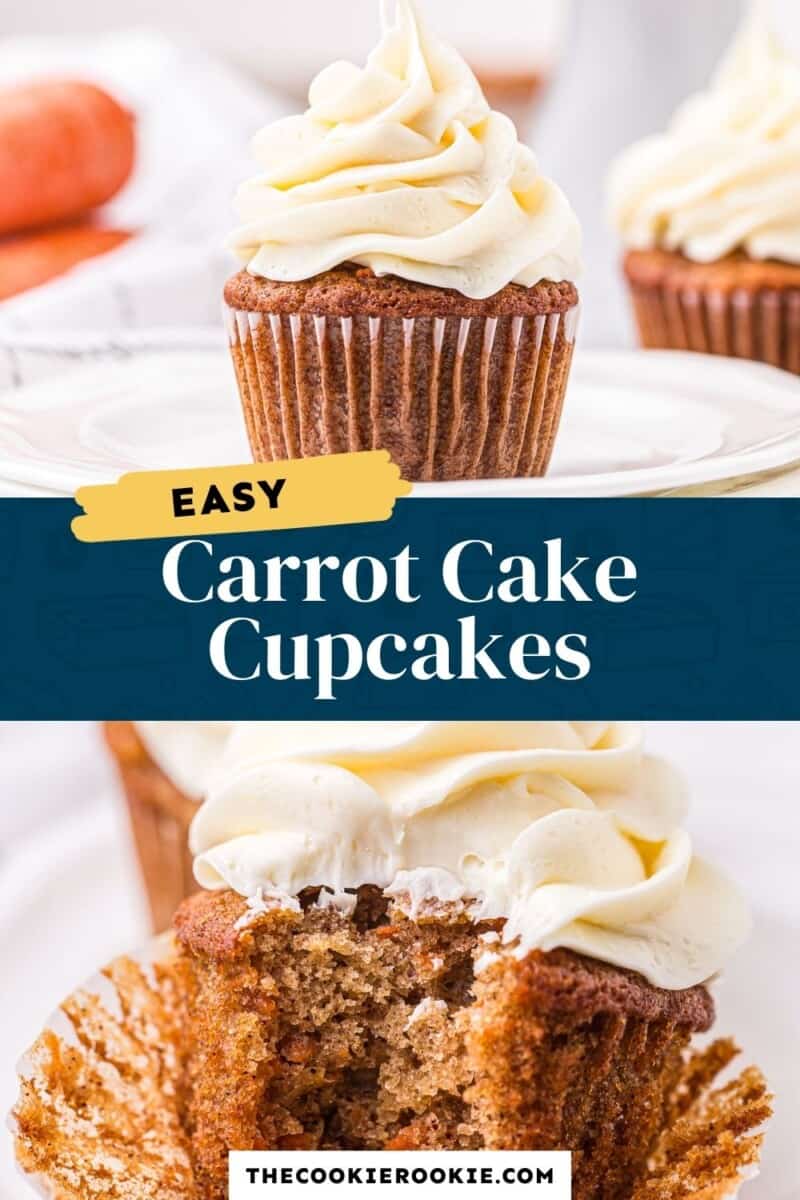 carrot cake cupcakes pinterest collage