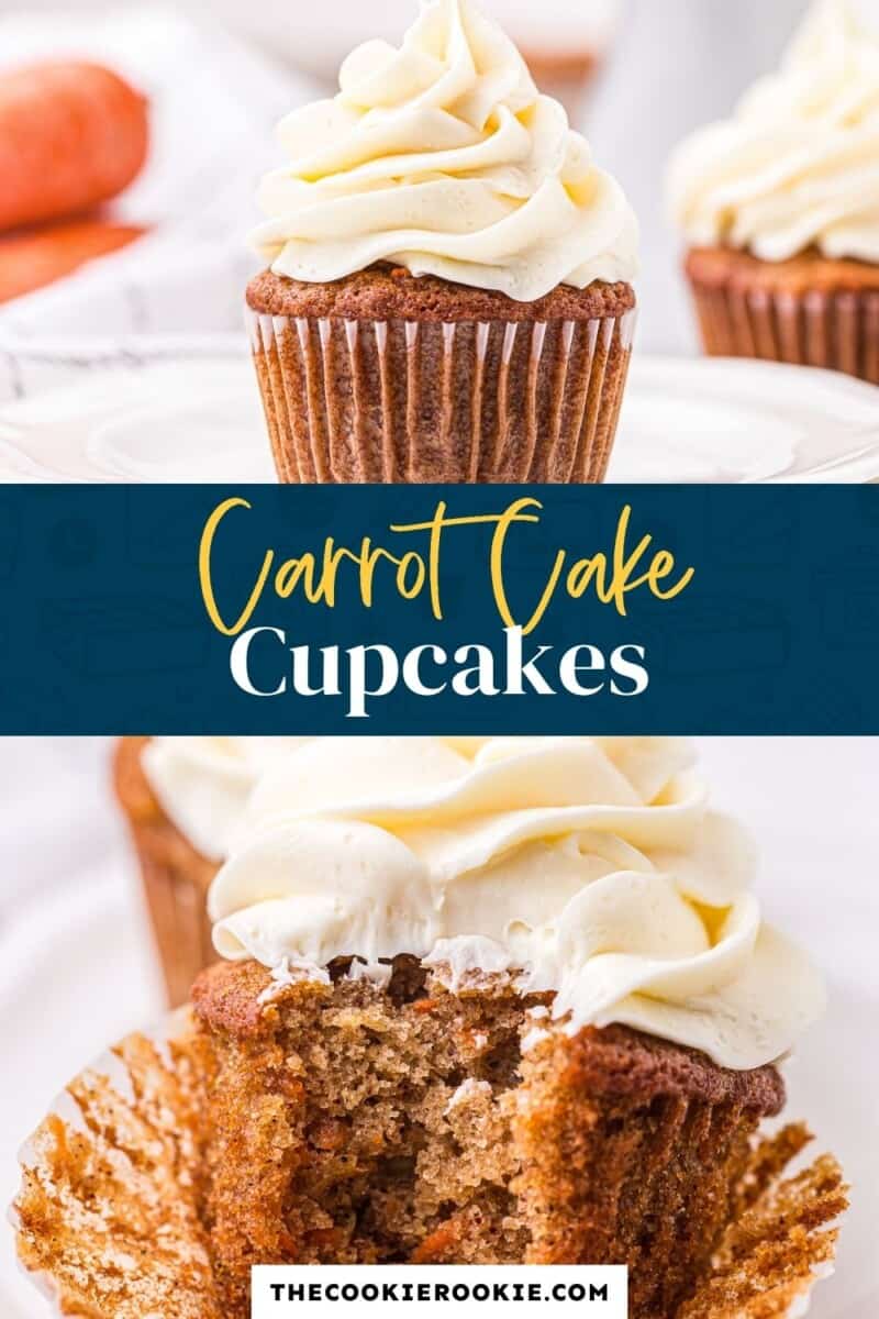 carrot cake cupcakes pinterest collage