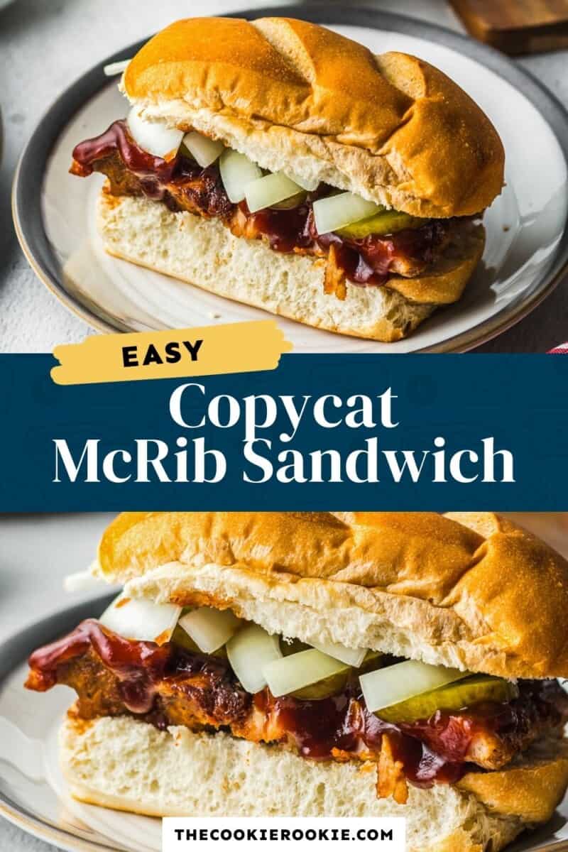 copycat mcrib sandwich pinterest collage