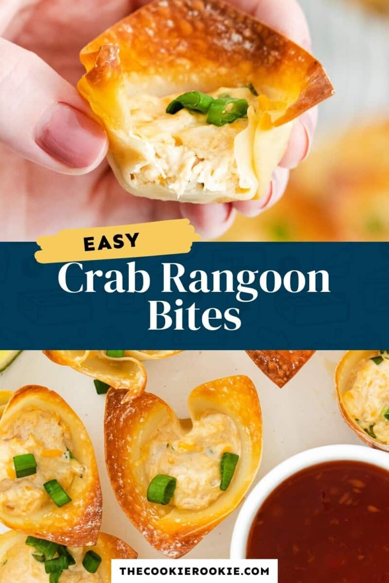 crab rangoon bites pinterest collage