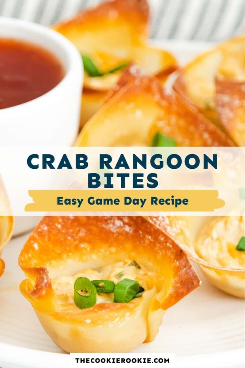 crab rangoon bites pinterest collage