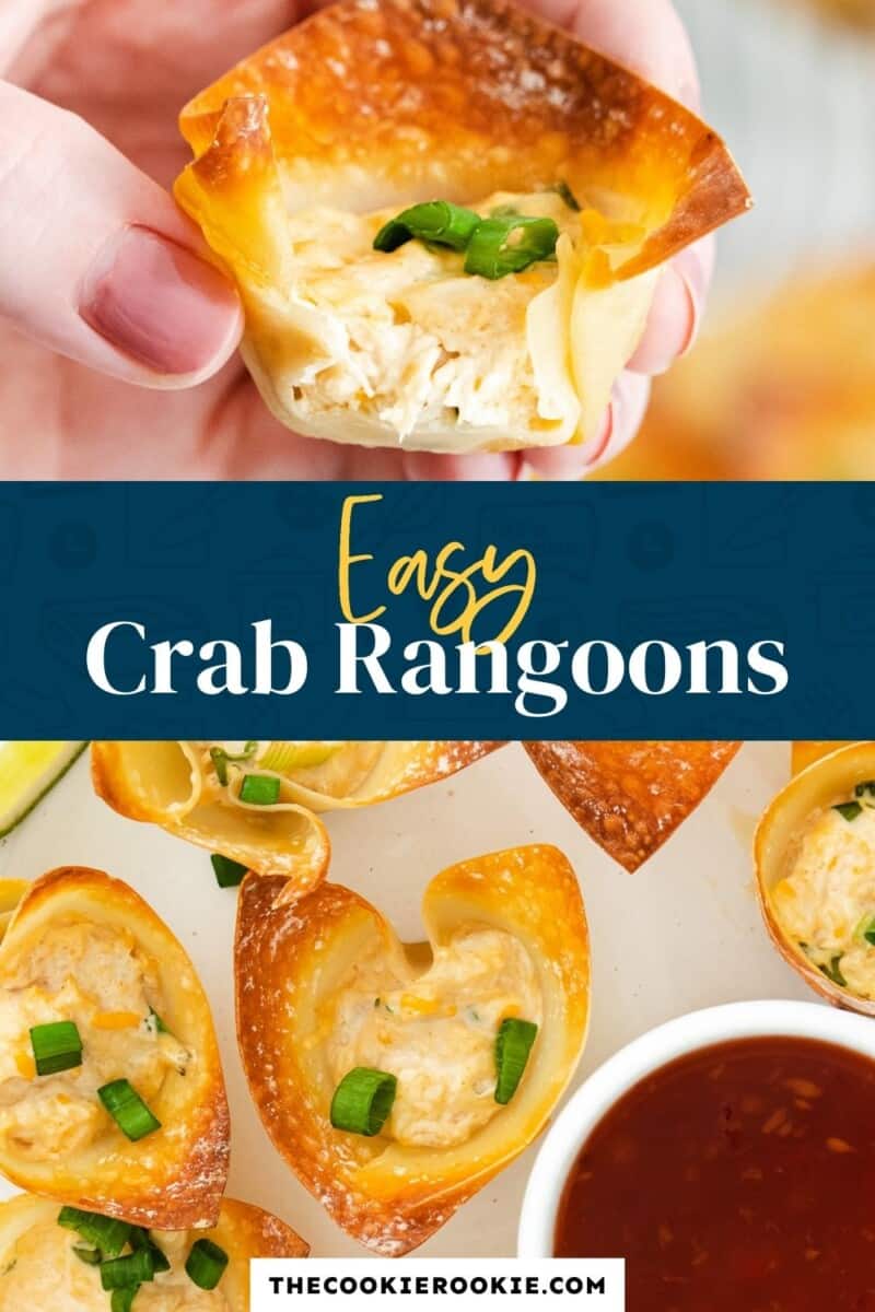 crab rangoon bites pinterest collage