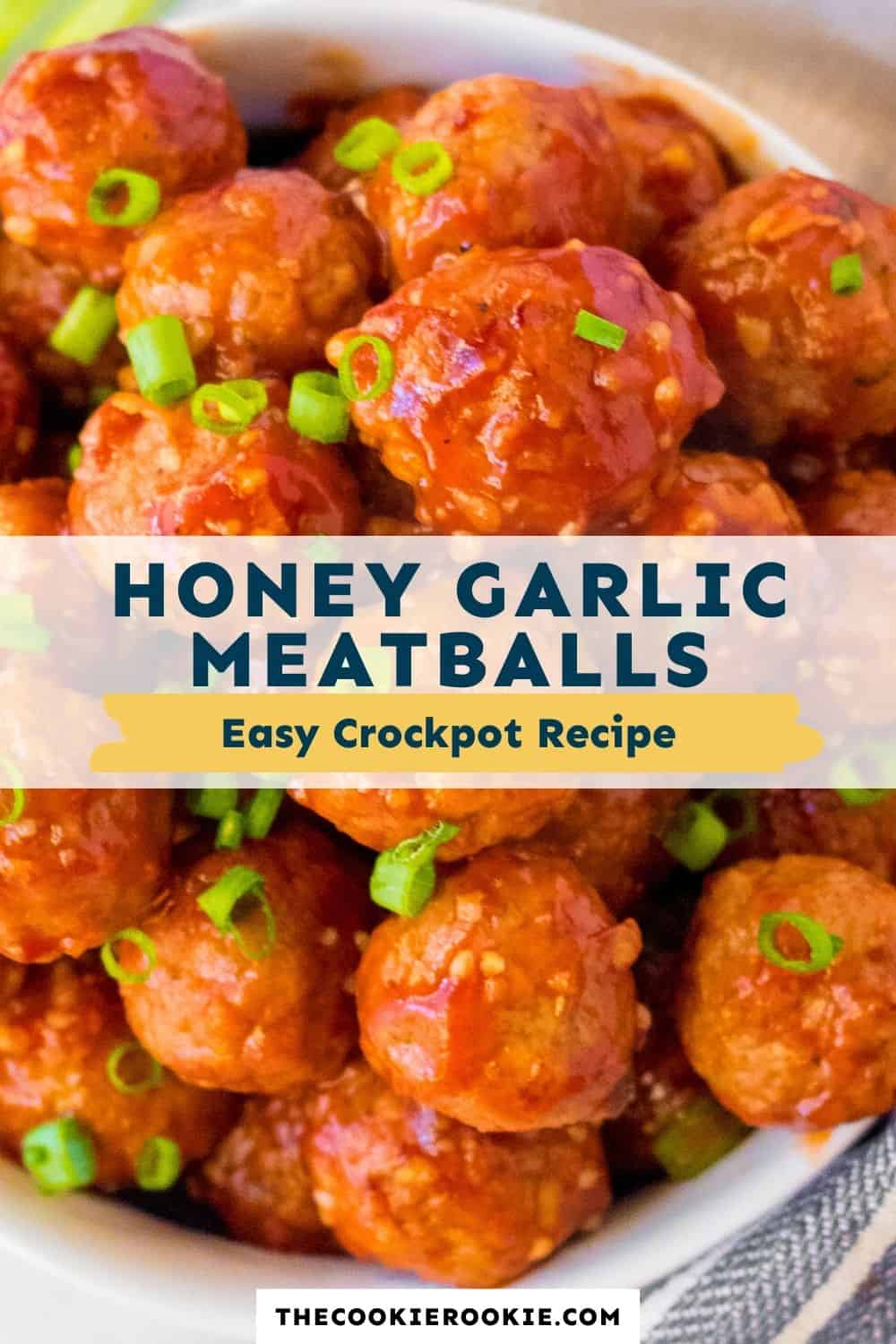 Crockpot Honey Garlic Meatballs Recipe The Cookie Rookie®
