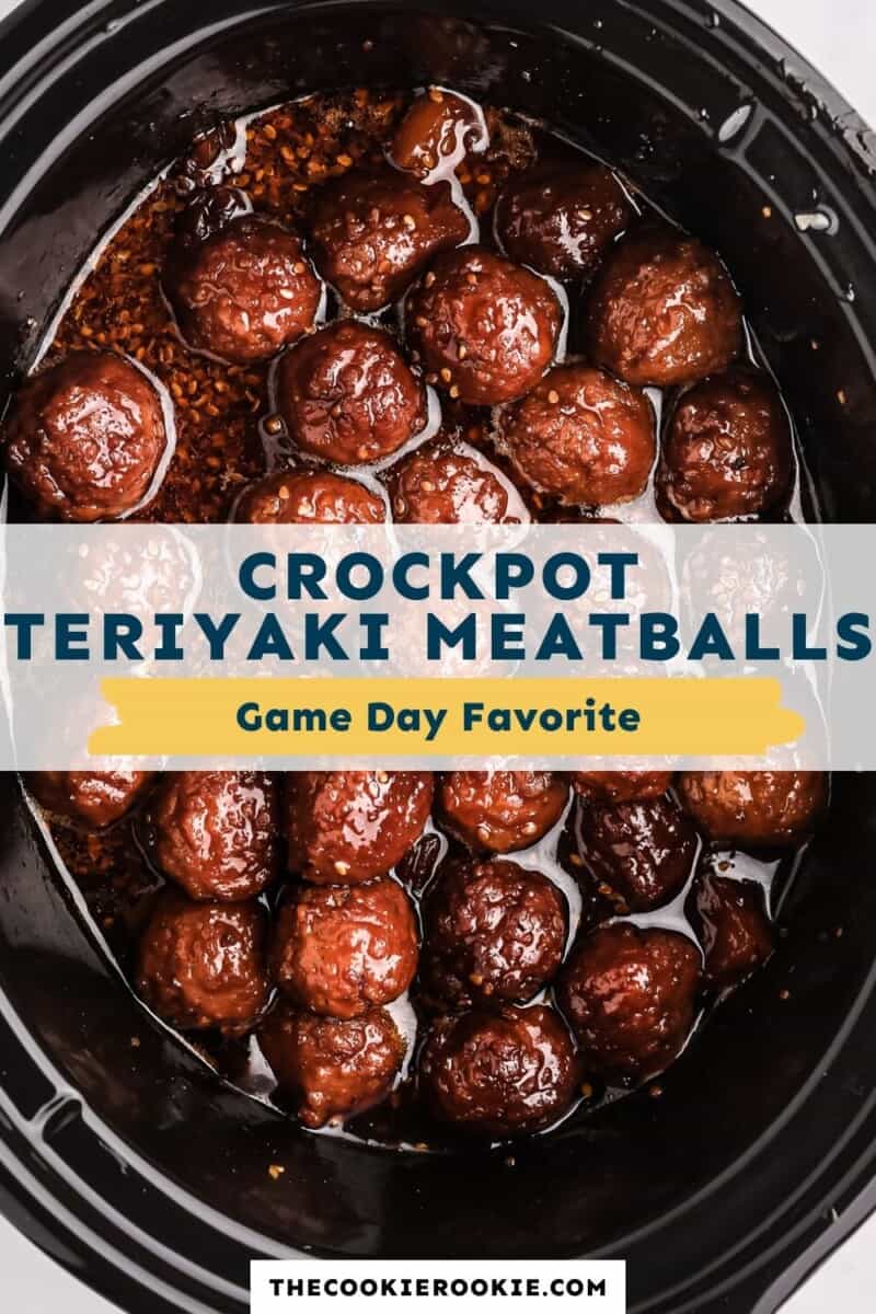 crockpot teriyaki meatballs pinterest collage