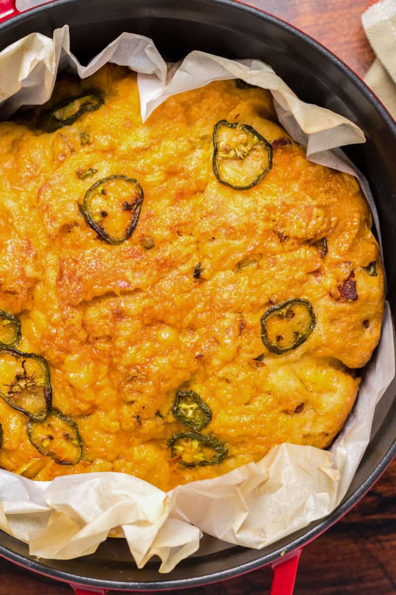 jalapeno bread in dutch oven