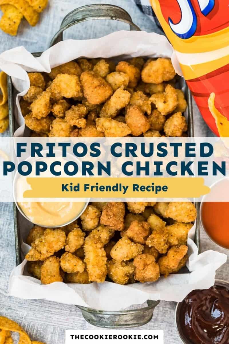 fritos crusted popcorn chicken pinterest collage