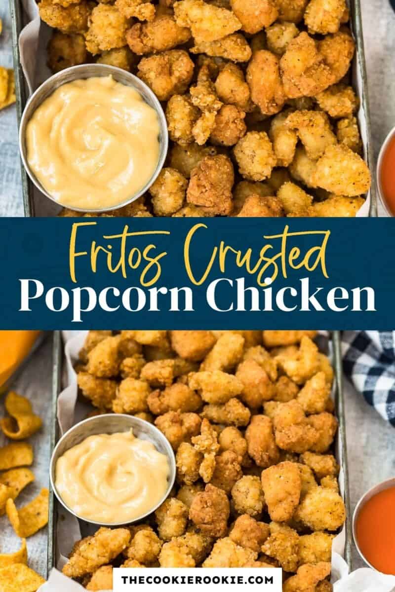 fritos crusted popcorn chicken pinterest collage