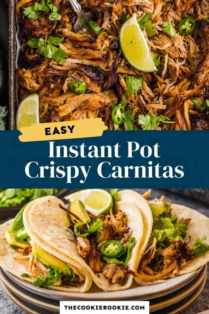 instant pot carnitas pinterest collage