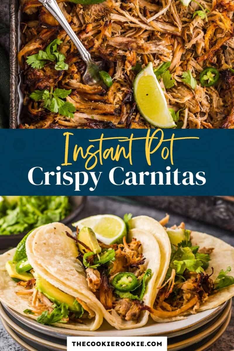 instant pot carnitas pinterest collage