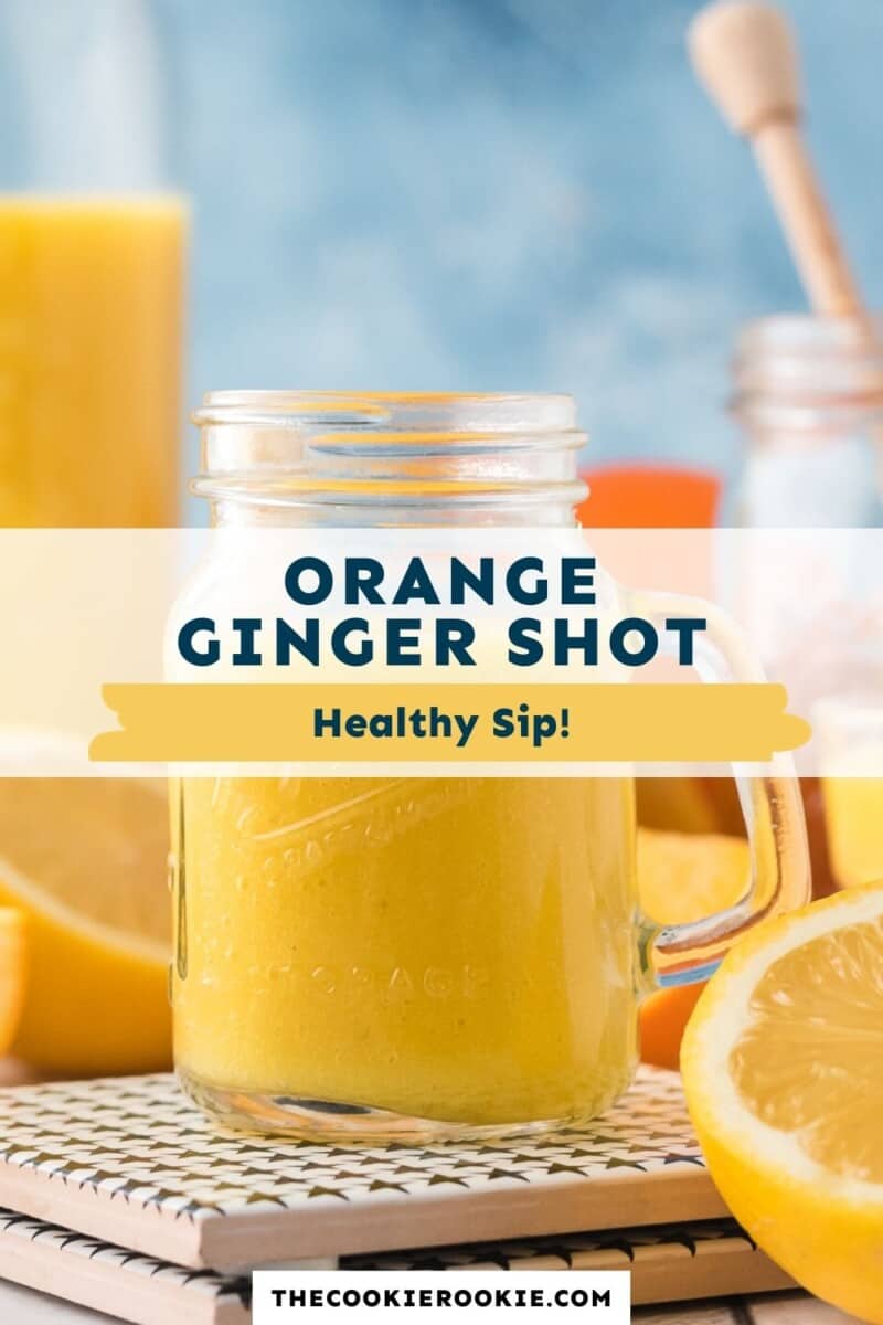 orange ginger shot pinterest collage
