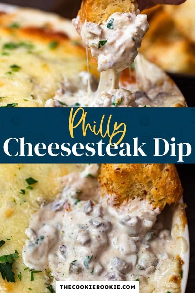 philly cheesesteak dip pinterest collage