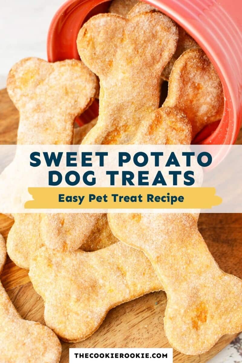 sweet potato dog treats pinterest collage