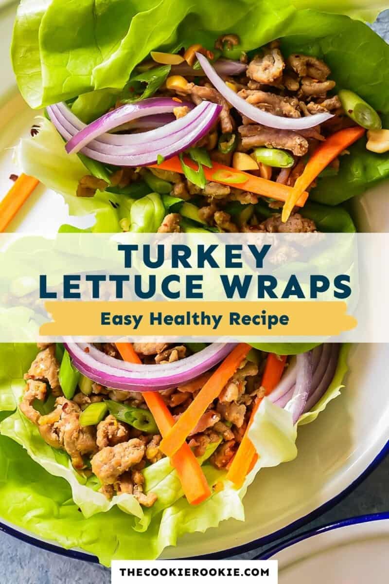 turkey lettuce wraps pinterest collage