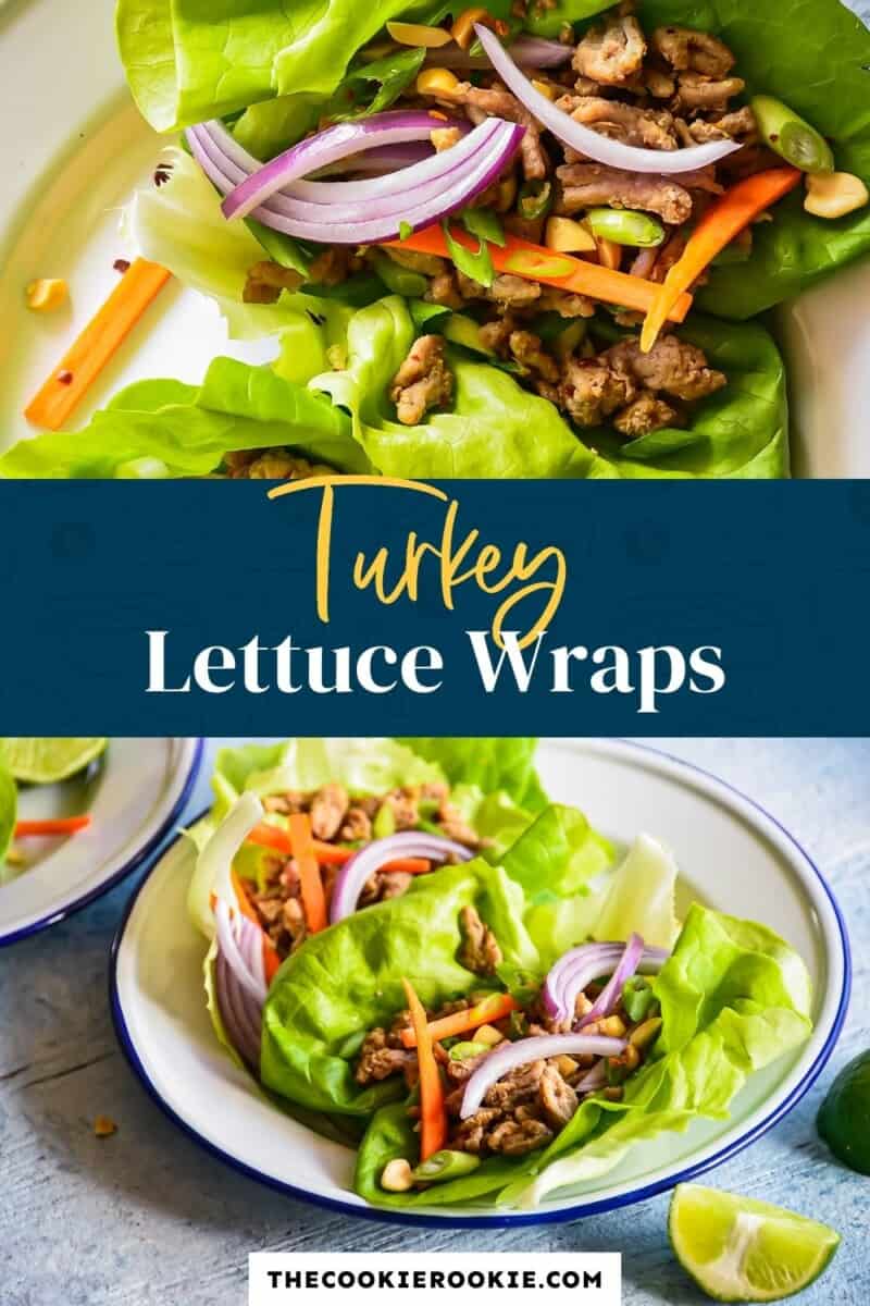 turkey lettuce wraps pinterest collage